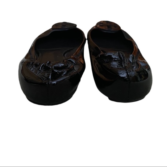 SOLD! Tory Burch Reva Ballerina Flat Black Sz 7.5 - Picture 4 of 6